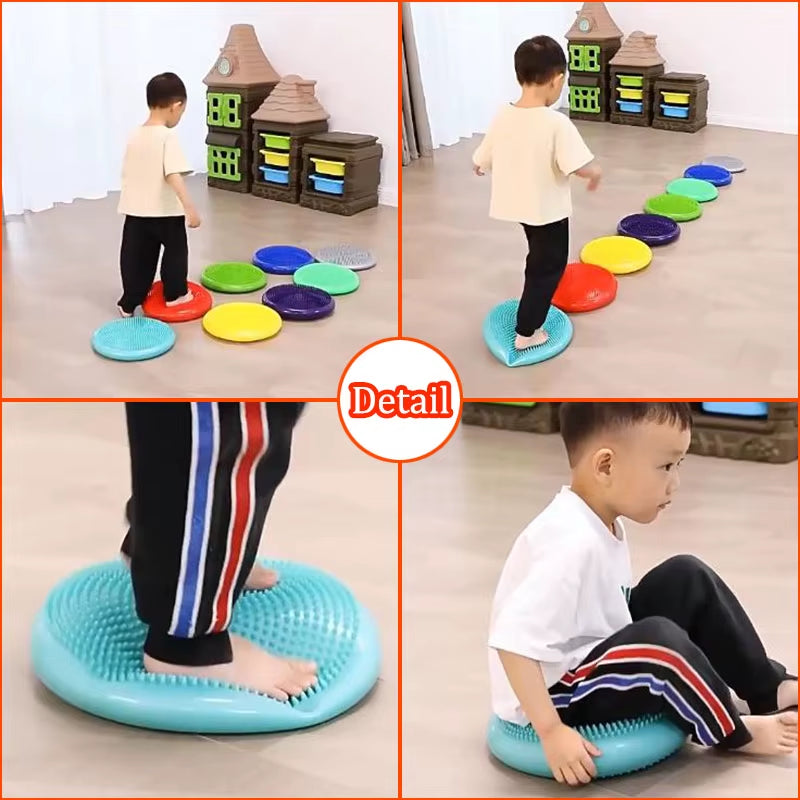 Montessori Educational Sensory Toys Sensory Integration Training Balance Stone Set Children Game Parish Sports Activities Games