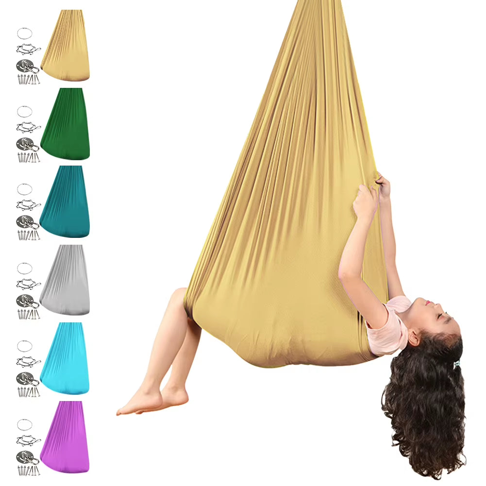 Adjustable Swing Calming Compression Therapy Swing Hammock Healing & Relaxing Cuddle Sensory Swing for Autism Aspergers ADHD