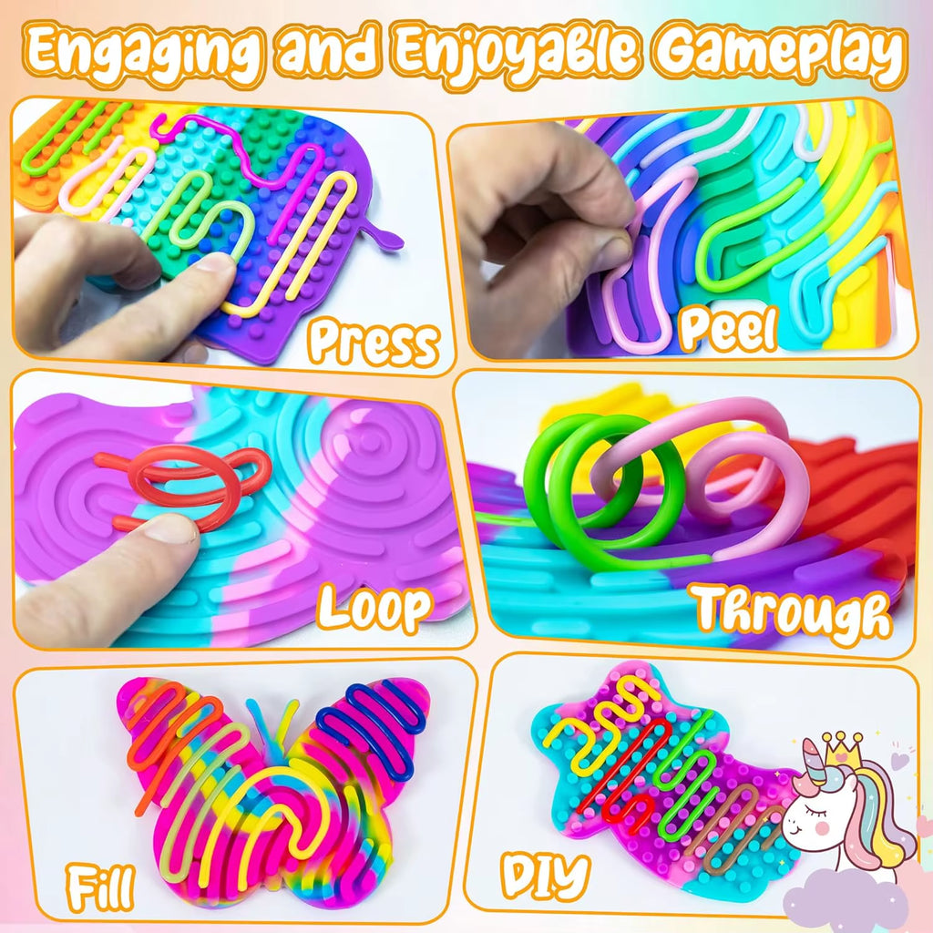 Cartoon Sensory Activity Ball with 11 Rods Silicone Fidget Toys Stress Relief ADHD and Autism Sensory Toys for Kids Adult New