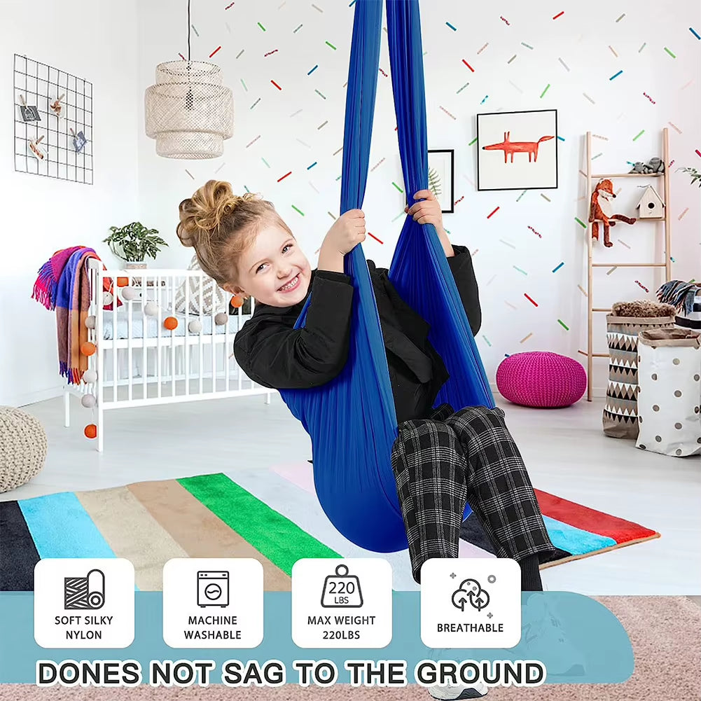 Adjustable Swing Calming Compression Therapy Swing Hammock Healing & Relaxing Cuddle Sensory Swing for Autism Aspergers ADHD