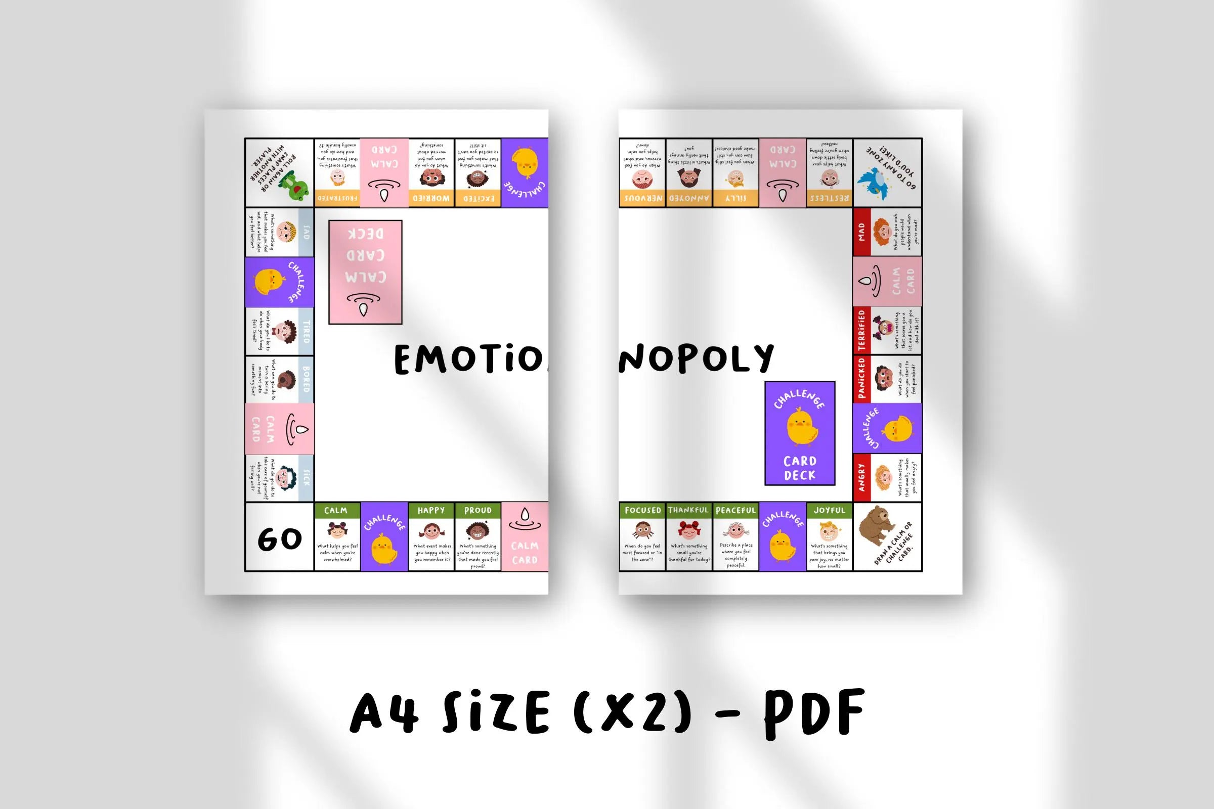 Emotionopoly SEL Game | Feelings Board Game for Kids | Emotions Activity for Counseling, SEL, Homeschool | Emotional Intelligence Game