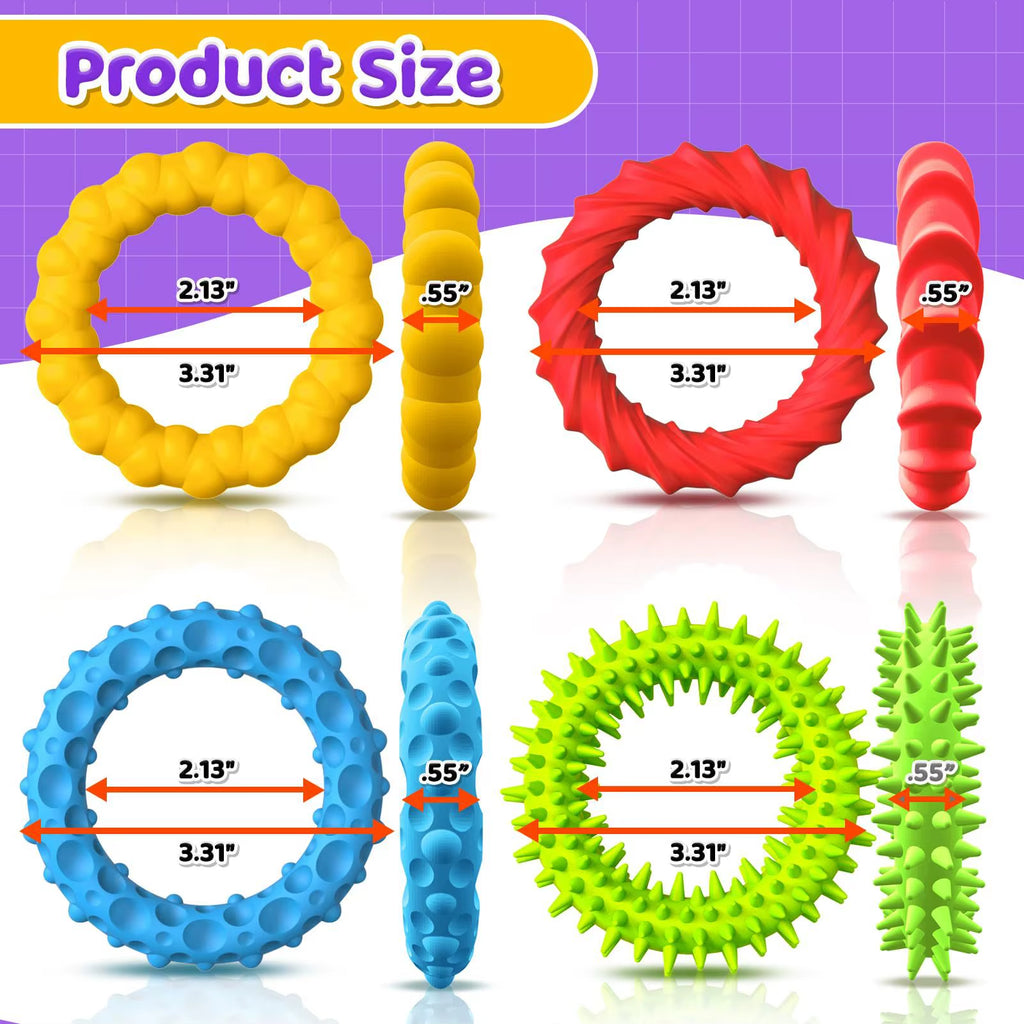 4PCS Bracelet Sensory Fidget Toys for Kids Adults Pack Autism Sensory Toys for Special Needs Autistic Stretchy Bracelets New