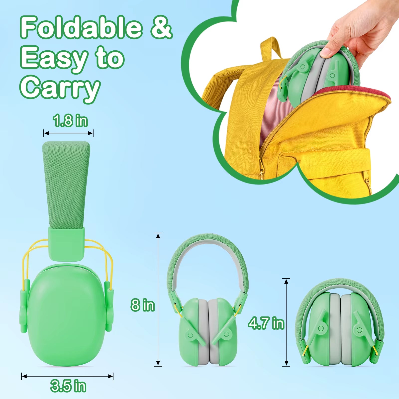 New Kid Ear Protection Baby Noise Earmuffs Noise Reduction Ear Defenders Earmuff for Children Adjustable Nrr 25Db Safety Muffs