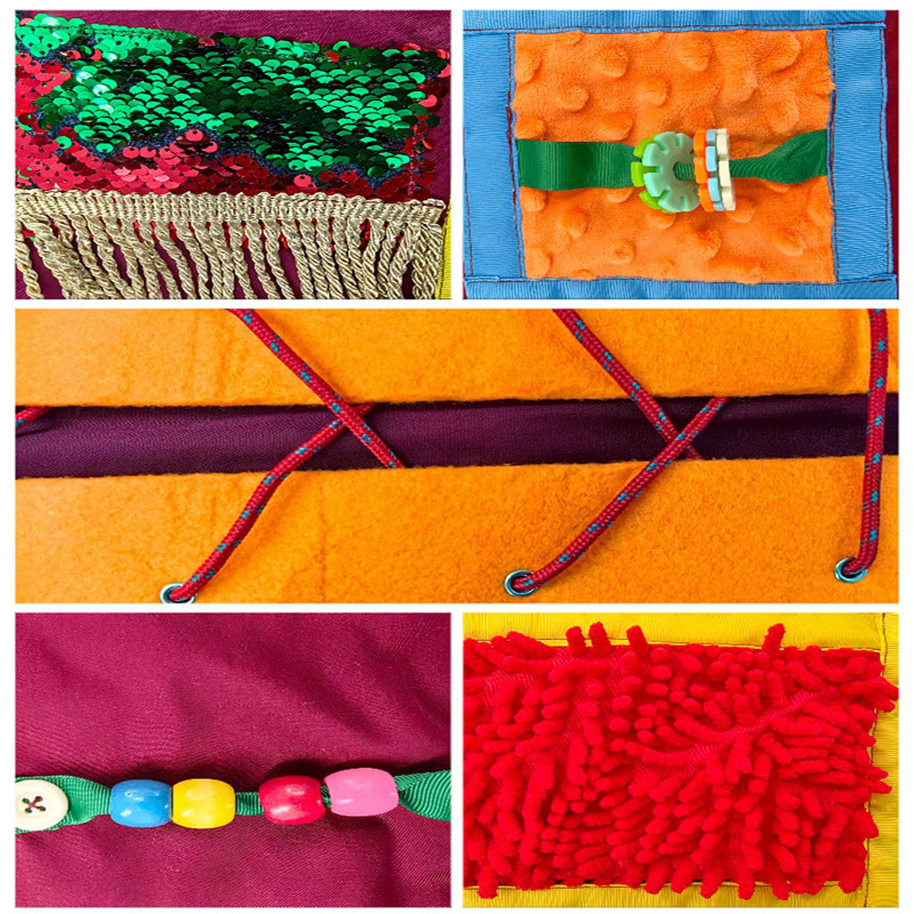 Sensory Apron Toys Auxiliary Rehabilitation Training Apron Care Alzheimer'S Disease Apron for Elderly Sensory Training Adults