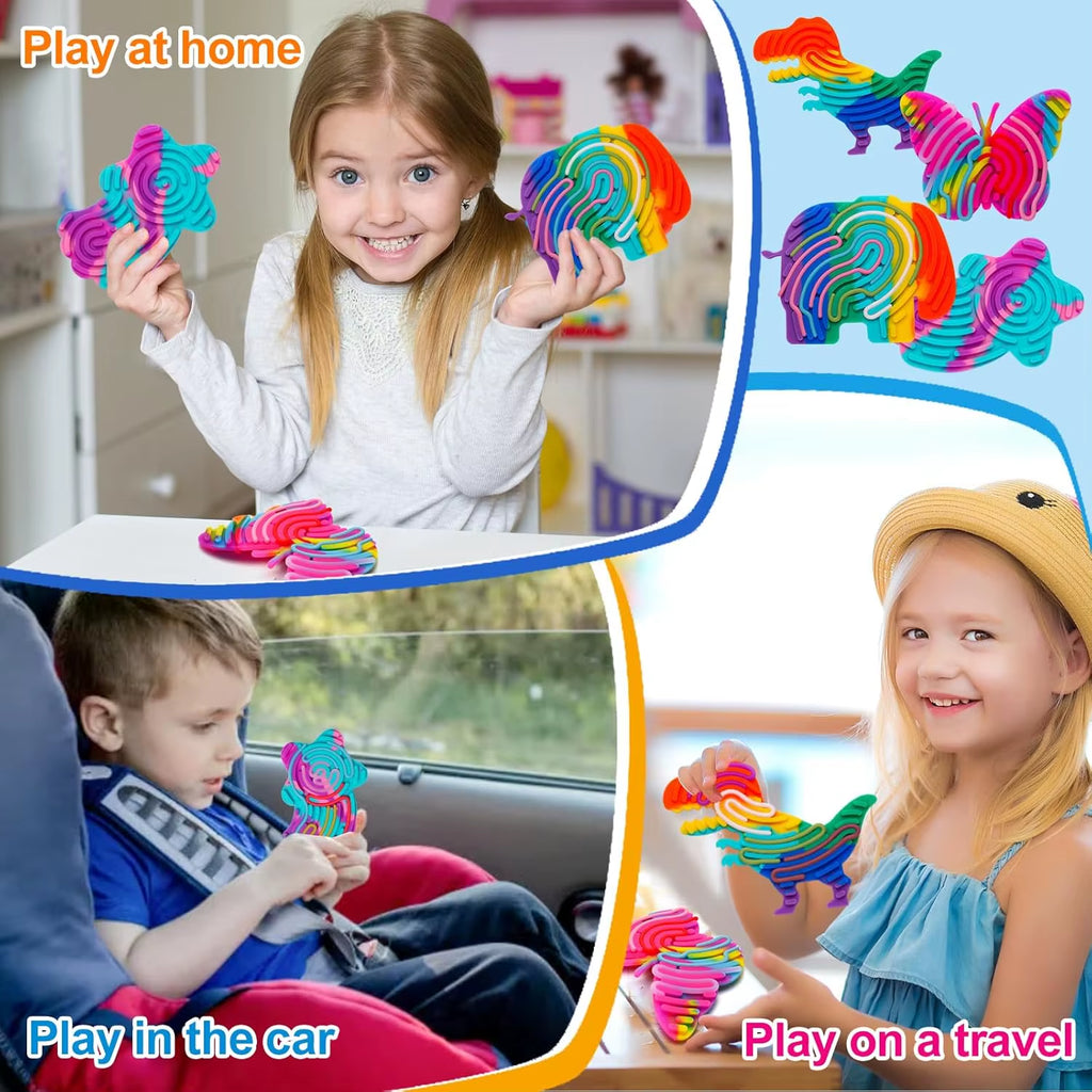 Cartoon Sensory Activity Ball with 11 Rods Silicone Fidget Toys Stress Relief ADHD and Autism Sensory Toys for Kids Adult New