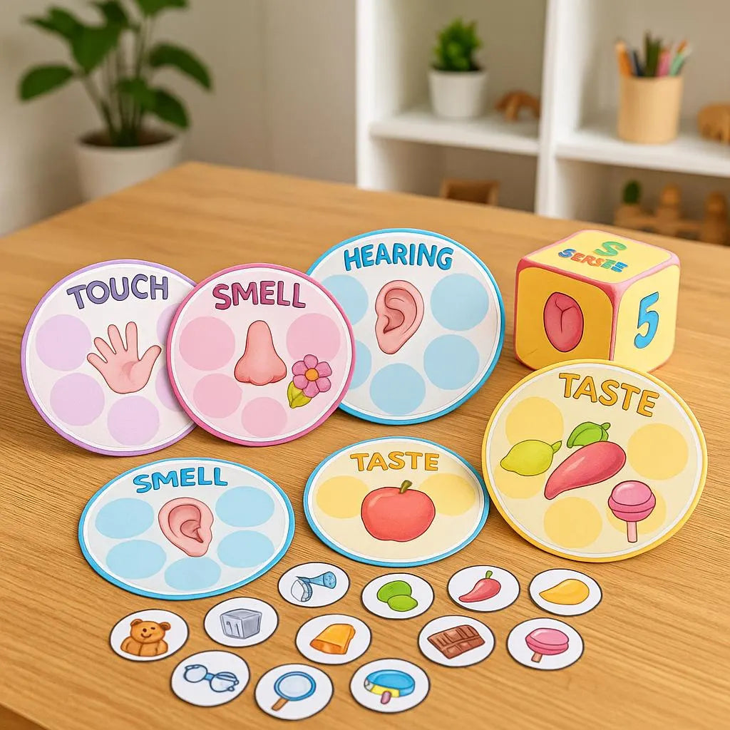 5 Senses Montessori Game: Sensory Sorting Activity (PDF)