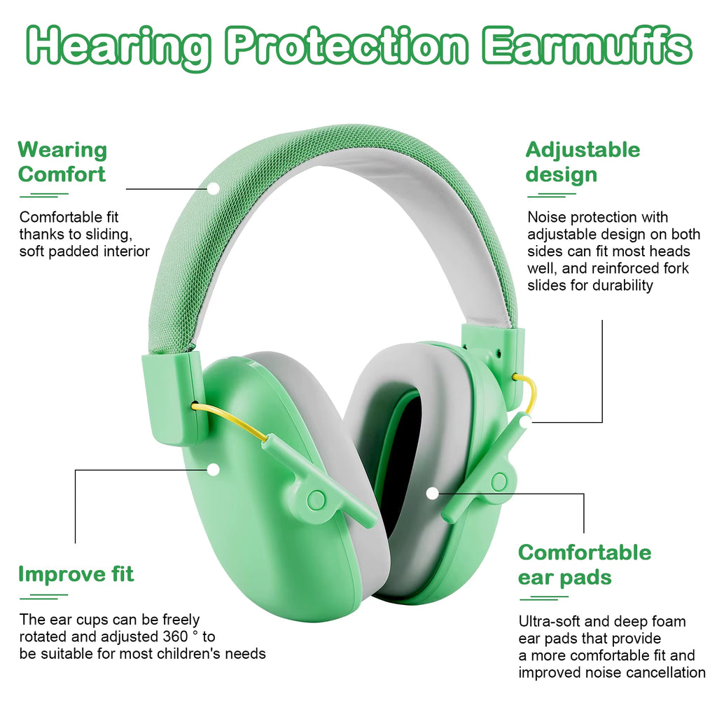 New Kid Ear Protection Baby Noise Earmuffs Noise Reduction Ear Defenders Earmuff for Children Adjustable Nrr 25Db Safety Muffs