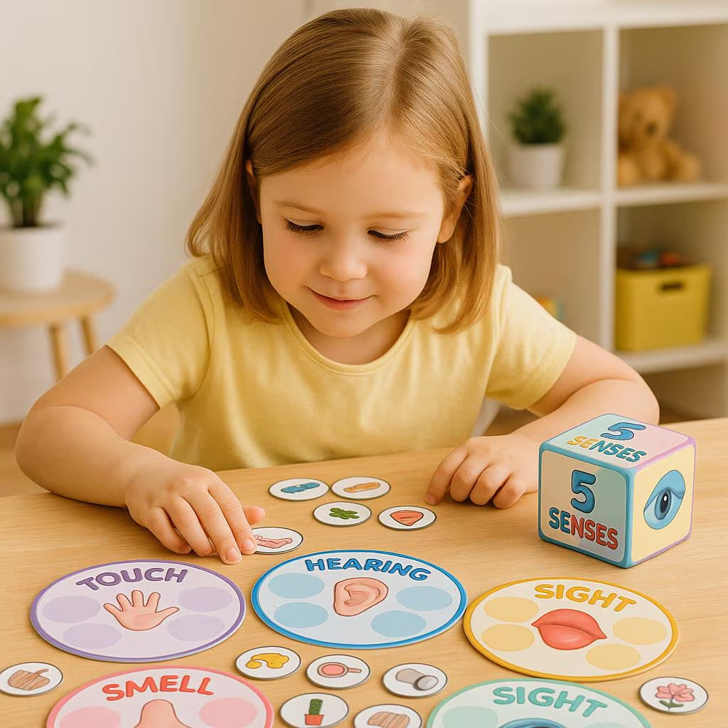 5 Senses Montessori Game: Sensory Sorting Activity (PDF)