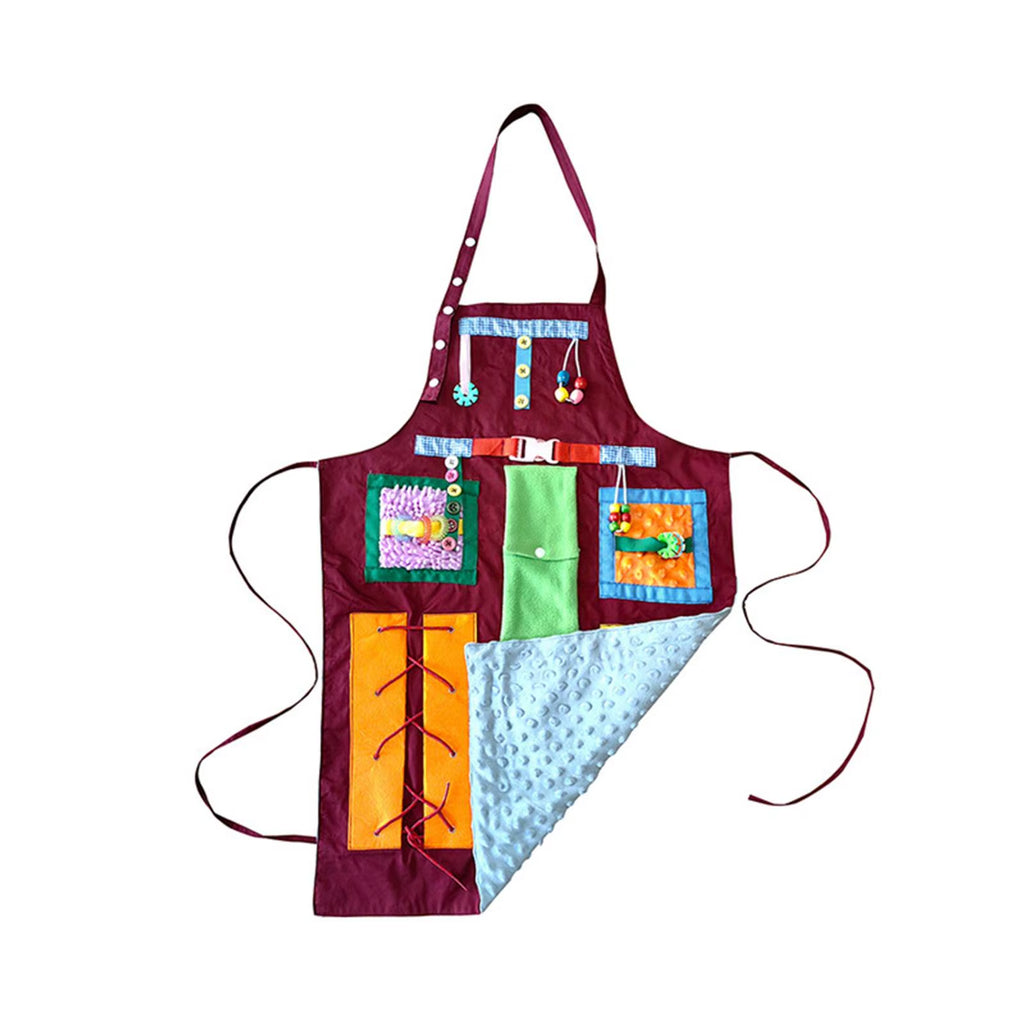 Sensory Apron Toys Auxiliary Rehabilitation Training Apron Care Alzheimer'S Disease Apron for Elderly Sensory Training Adults