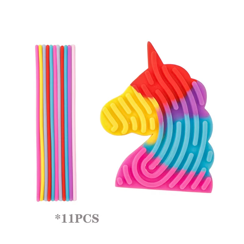 Cartoon Sensory Activity Ball with 11 Rods Silicone Fidget Toys Stress Relief ADHD and Autism Sensory Toys for Kids Adult New