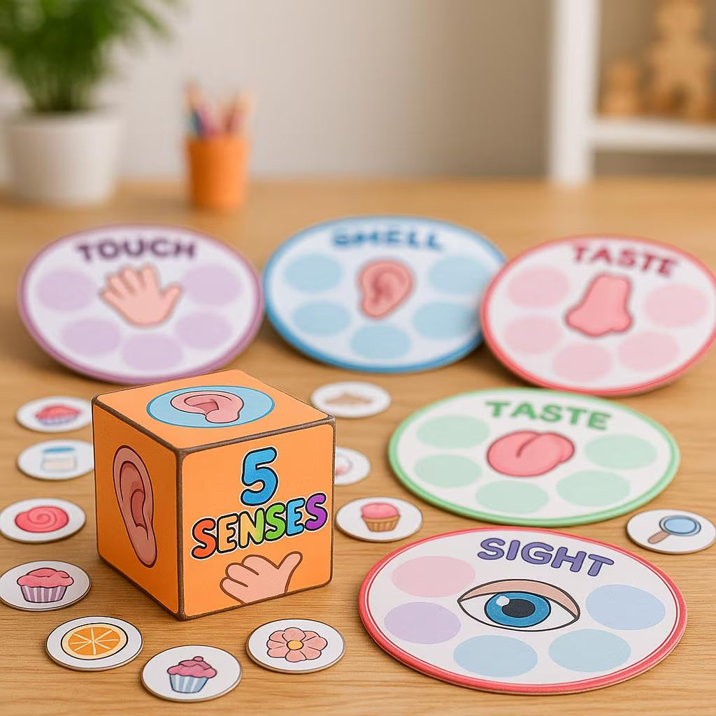 5 Senses Montessori Game: Sensory Sorting Activity (PDF)