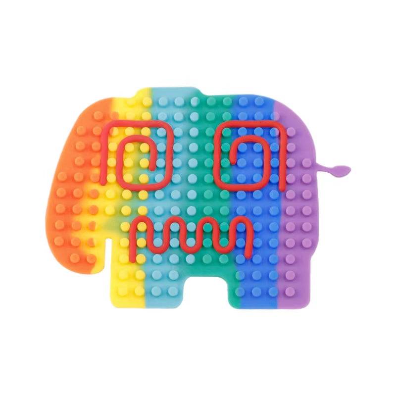 Cartoon Sensory Activity Ball with 11 Rods Silicone Fidget Toys Stress Relief ADHD and Autism Sensory Toys for Kids Adult New