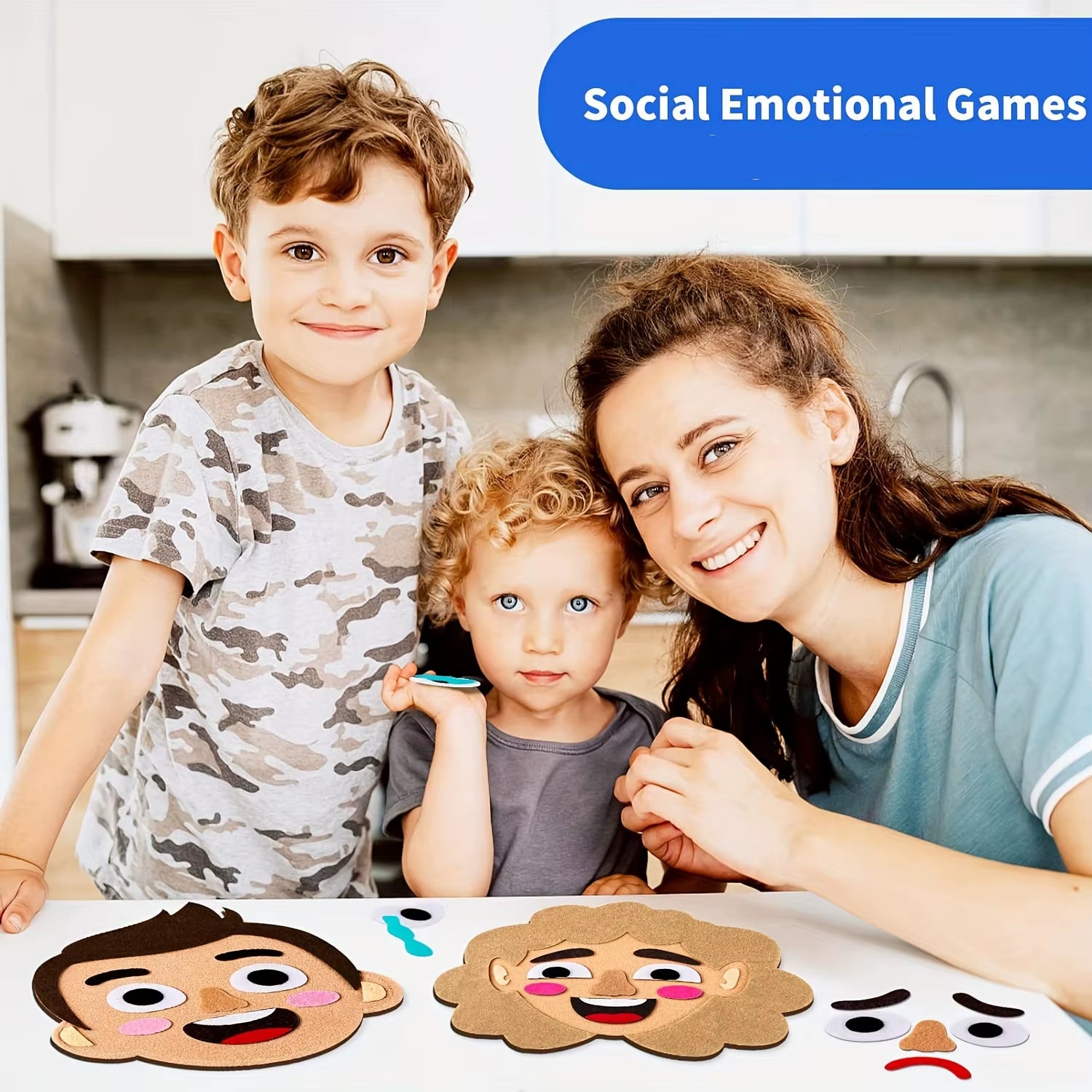 Social Emotional Games for Kids & Toddlers Family Feelings Board Games Autism Sensory Toy Preschool Learning Toys for Boys Girls