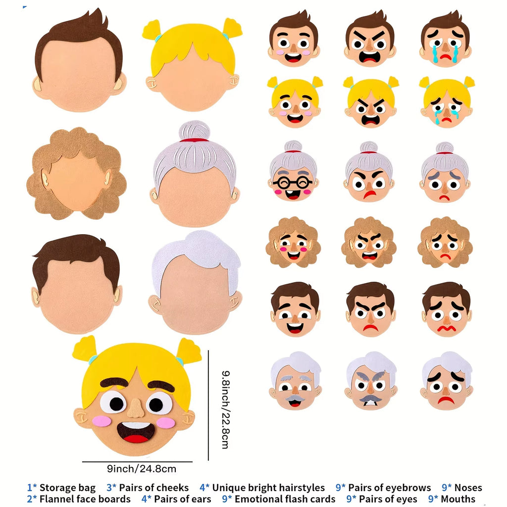 Social Emotional Games for Kids & Toddlers Family Feelings Board Games Autism Sensory Toy Preschool Learning Toys for Boys Girls