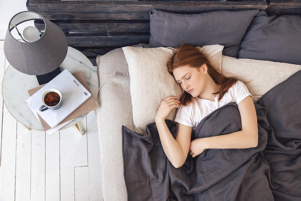 Linen Weighted Blanket, Sensory Blanket, a Heavy Comforter with Glass Bead Filling, Weighted Adult Blanket Sleep Aid Anxiety Better Sleep