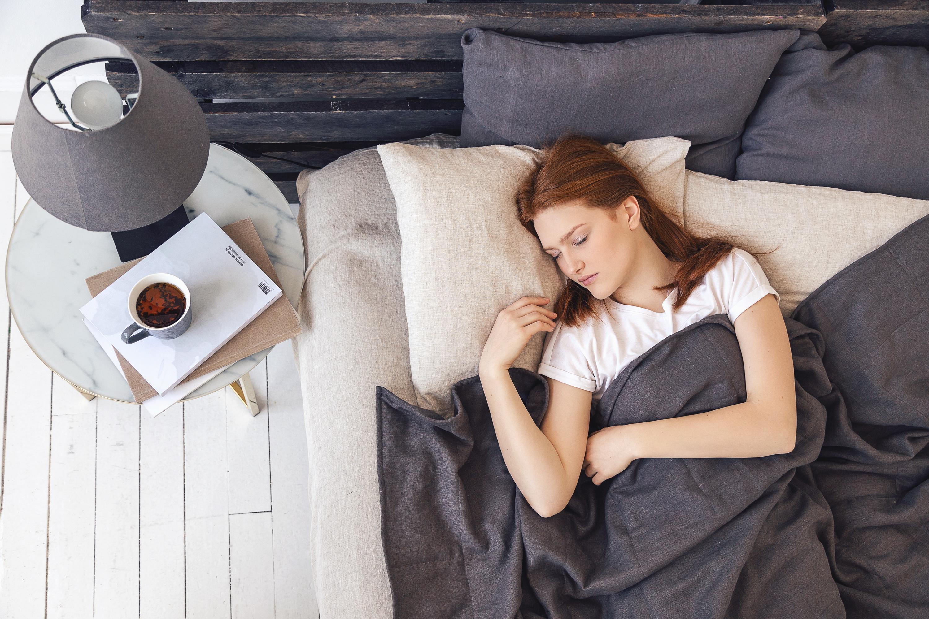 Linen Weighted Blanket, Sensory Blanket, a Heavy Comforter with Glass Bead Filling, Weighted Adult Blanket Sleep Aid Anxiety Better Sleep